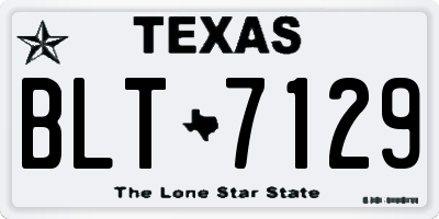 TX license plate BLT7129