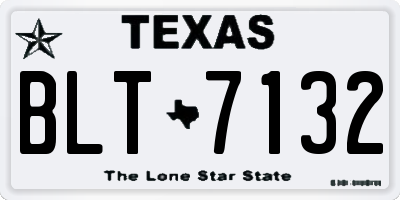 TX license plate BLT7132