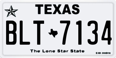 TX license plate BLT7134