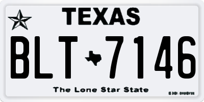TX license plate BLT7146