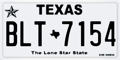 TX license plate BLT7154