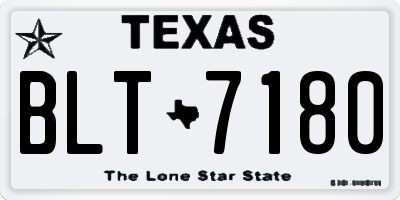 TX license plate BLT7180