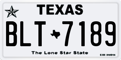 TX license plate BLT7189