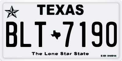 TX license plate BLT7190