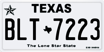 TX license plate BLT7223