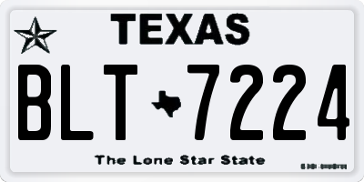 TX license plate BLT7224
