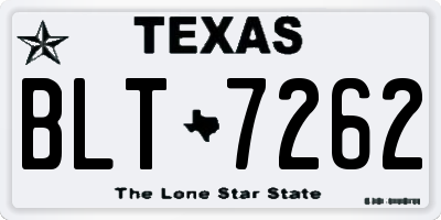 TX license plate BLT7262