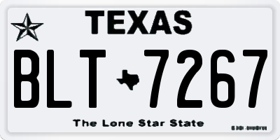 TX license plate BLT7267