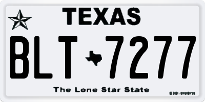 TX license plate BLT7277