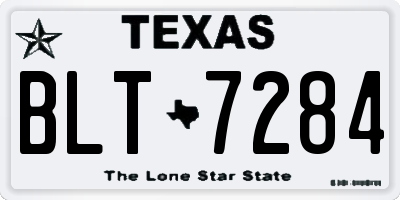 TX license plate BLT7284