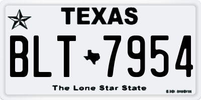 TX license plate BLT7954