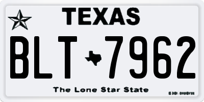 TX license plate BLT7962