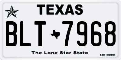 TX license plate BLT7968
