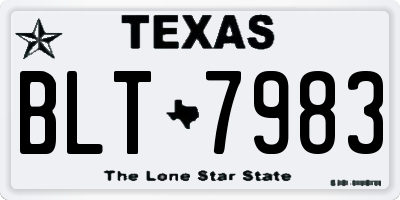 TX license plate BLT7983