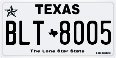 TX license plate BLT8005