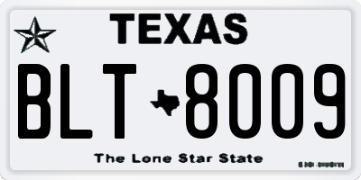 TX license plate BLT8009