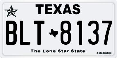TX license plate BLT8137