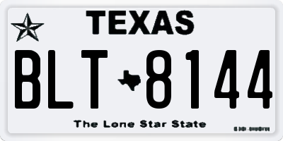 TX license plate BLT8144