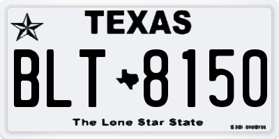 TX license plate BLT8150