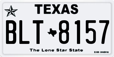 TX license plate BLT8157