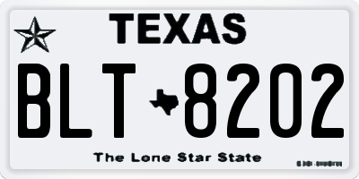 TX license plate BLT8202