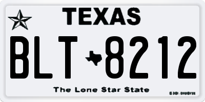 TX license plate BLT8212