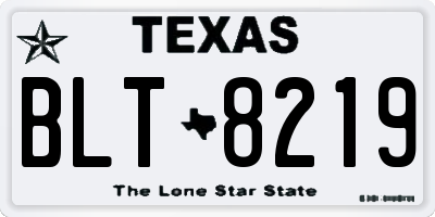 TX license plate BLT8219