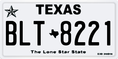 TX license plate BLT8221