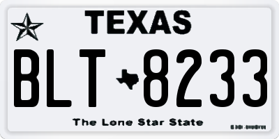 TX license plate BLT8233