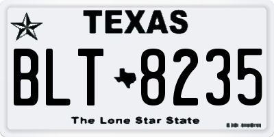 TX license plate BLT8235