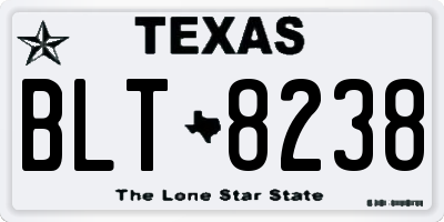 TX license plate BLT8238