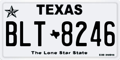 TX license plate BLT8246