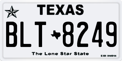TX license plate BLT8249