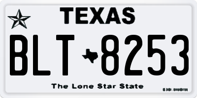 TX license plate BLT8253