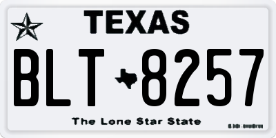 TX license plate BLT8257