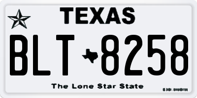 TX license plate BLT8258