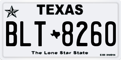 TX license plate BLT8260