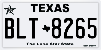 TX license plate BLT8265