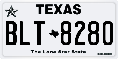 TX license plate BLT8280