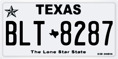 TX license plate BLT8287