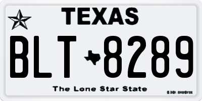 TX license plate BLT8289