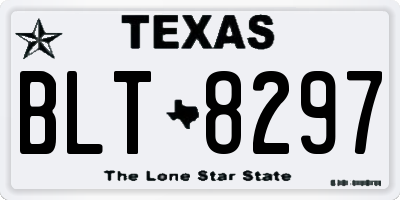 TX license plate BLT8297