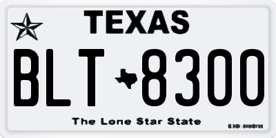 TX license plate BLT8300