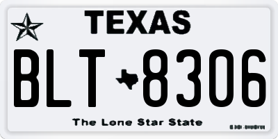 TX license plate BLT8306