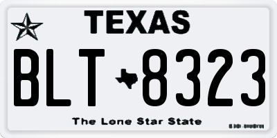 TX license plate BLT8323