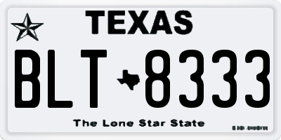 TX license plate BLT8333