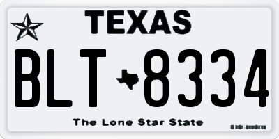 TX license plate BLT8334