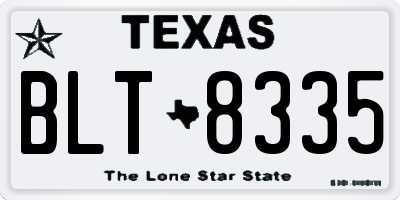 TX license plate BLT8335