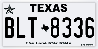 TX license plate BLT8336