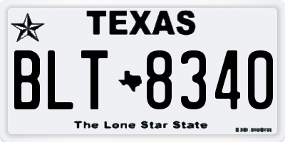 TX license plate BLT8340
